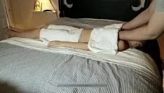 Play Model convinced to let me touch her naked body - massage part 2