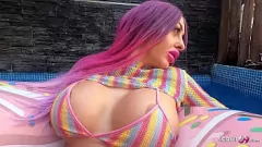 Play POV Amateur Holiday Sex with Emo Teen Cathy B and Her Big Tits