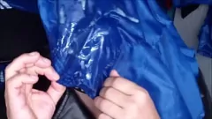 Abspielen Satinfetisch -Fußball -Shorts Cum Play - Extreme Nylon -Cumshot -Zusammenstellung
